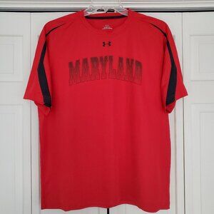 Under Armour University of Maryland Performance Loose Fit T-Shirt Red XL